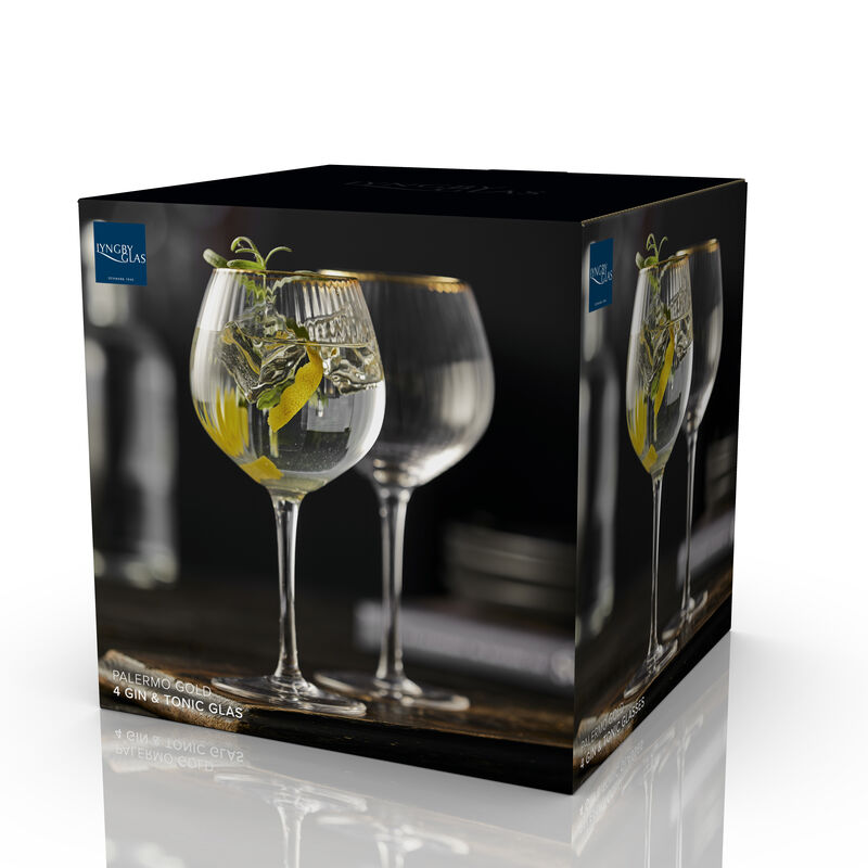 Palermo Gold Verre &agrave; gin 4 pces