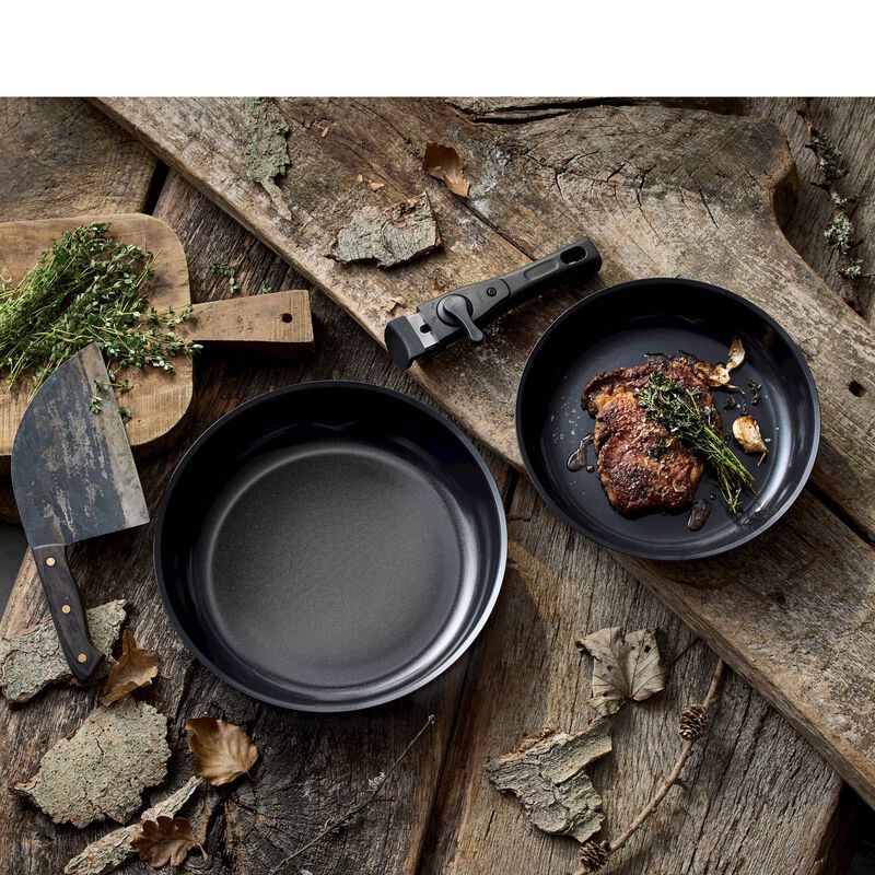 Stekpanneset avtagbart handtag