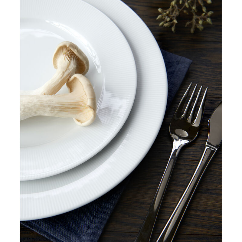 Eventail Tallerken, flat med fane