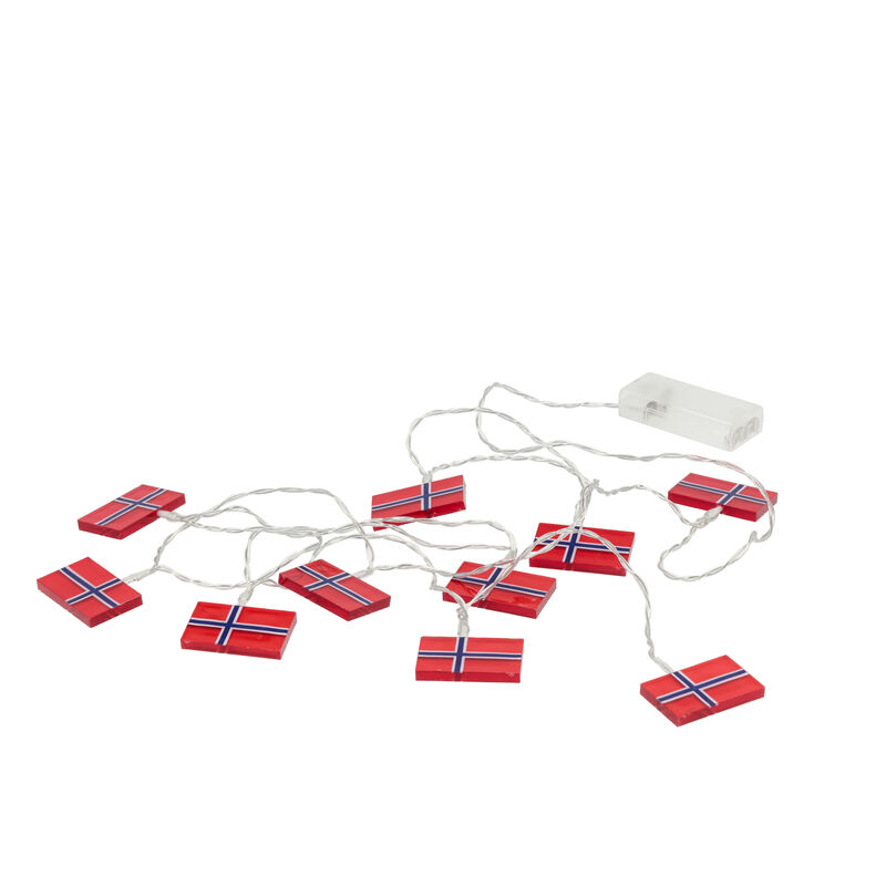 LED string lights Norweg flags