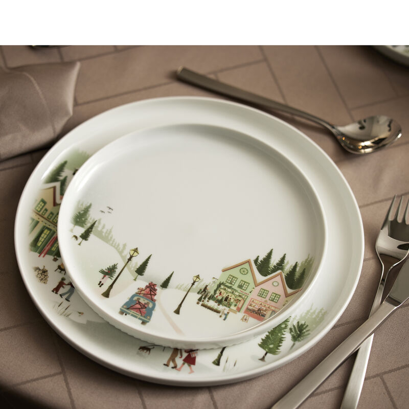 Vinter Toulouse Tallerken flad lige kant