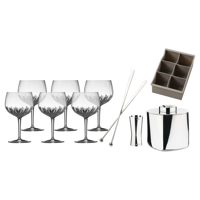 GAVE G&T-glas med v&aelig;rkt&oslash;jer