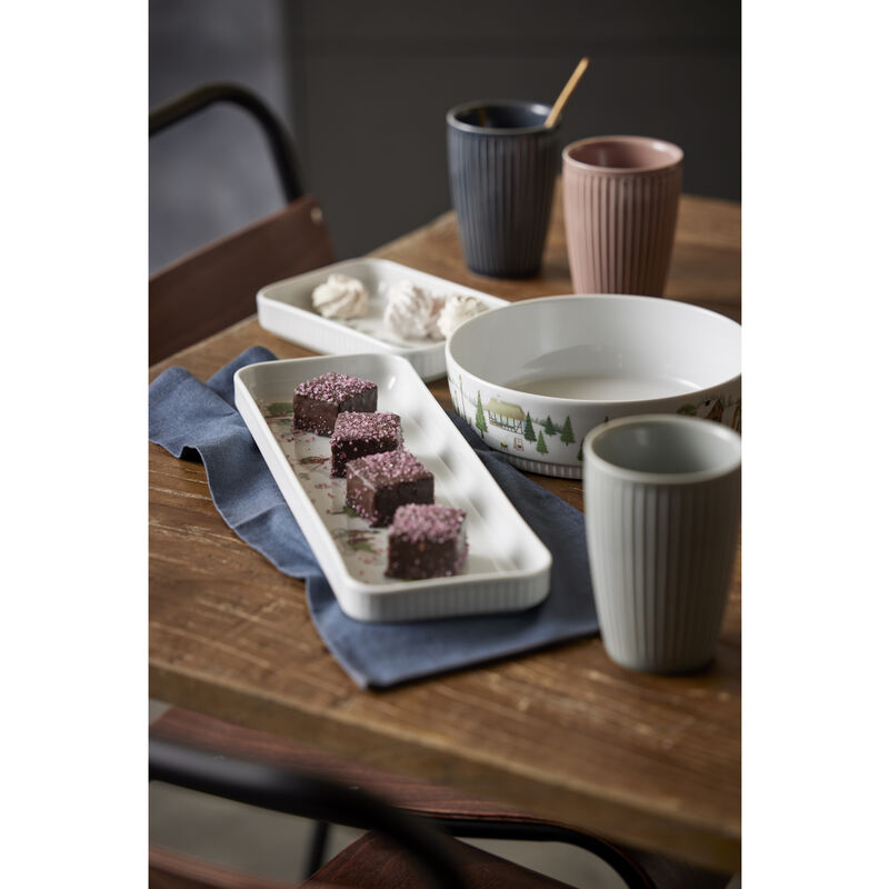 Vinter Plissé Fat rektangulært