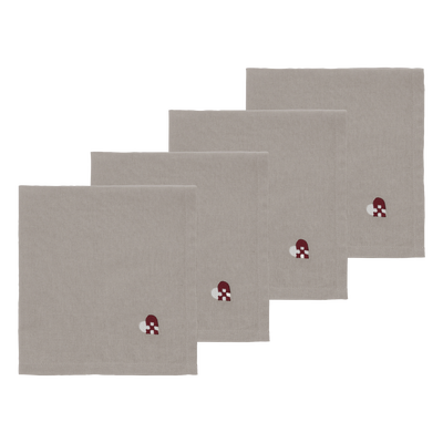 Christmas Hearts Embroidery T&oslash;yservietter 4 stk.