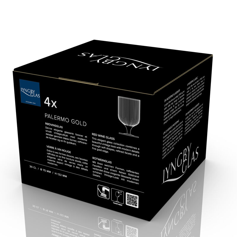 Palermo Gold Verre &agrave; vin 4 pces