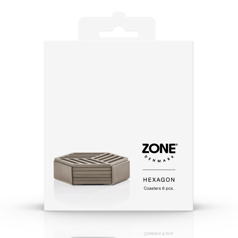 Hexagon Glasbrikker 6 stk.