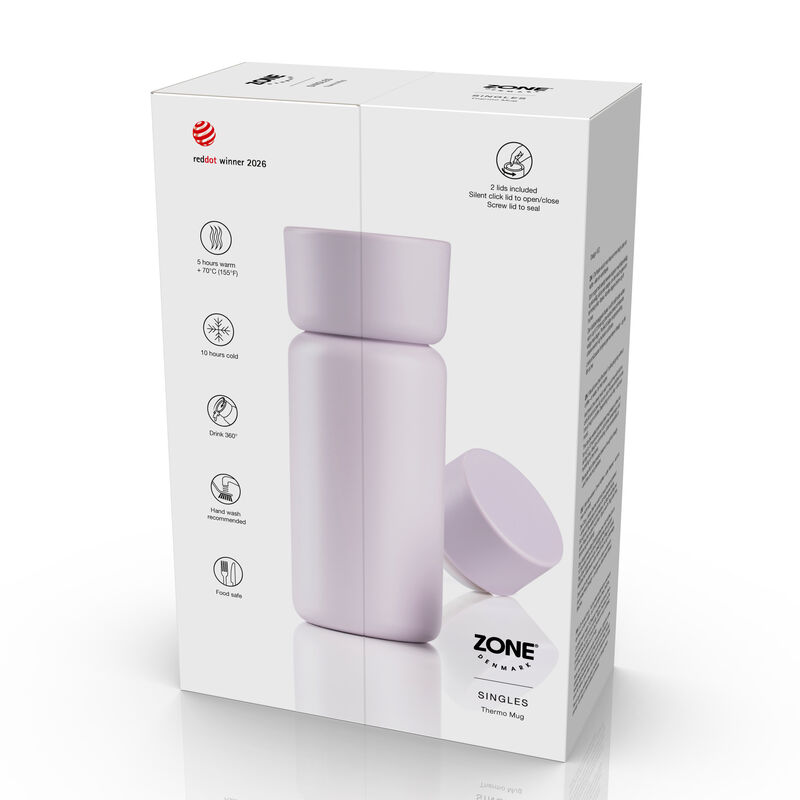 Singles Thermo mug with two lids
