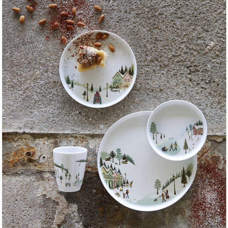 Vinter Toulouse Tallerken flad lige kant