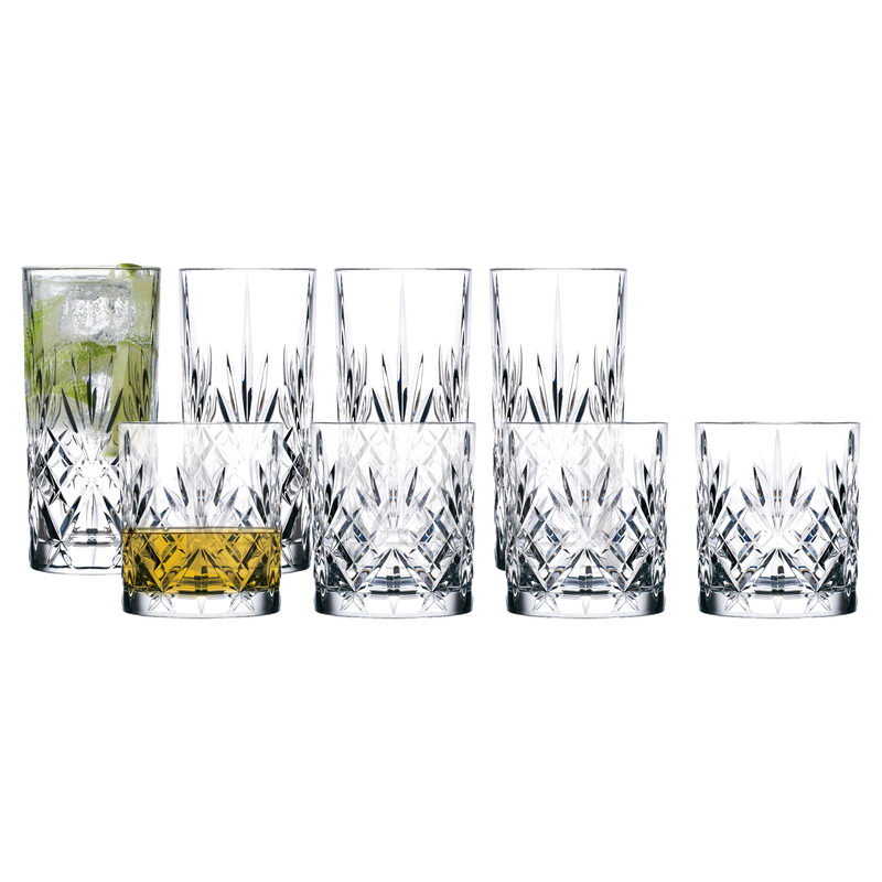 Melodia Whiskyglas/Highball 8 Teile