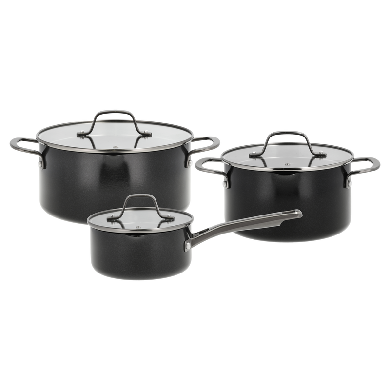 Blavet Grytesett m/lokk 6 deler