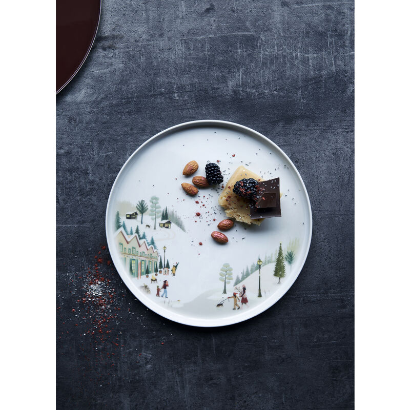 Vinter Toulouse Tallerken flad lige kant