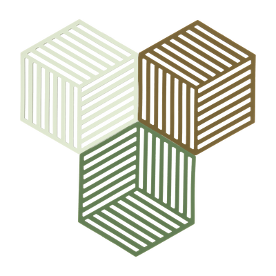 Hexagon Dessous-de-plat 3 pces