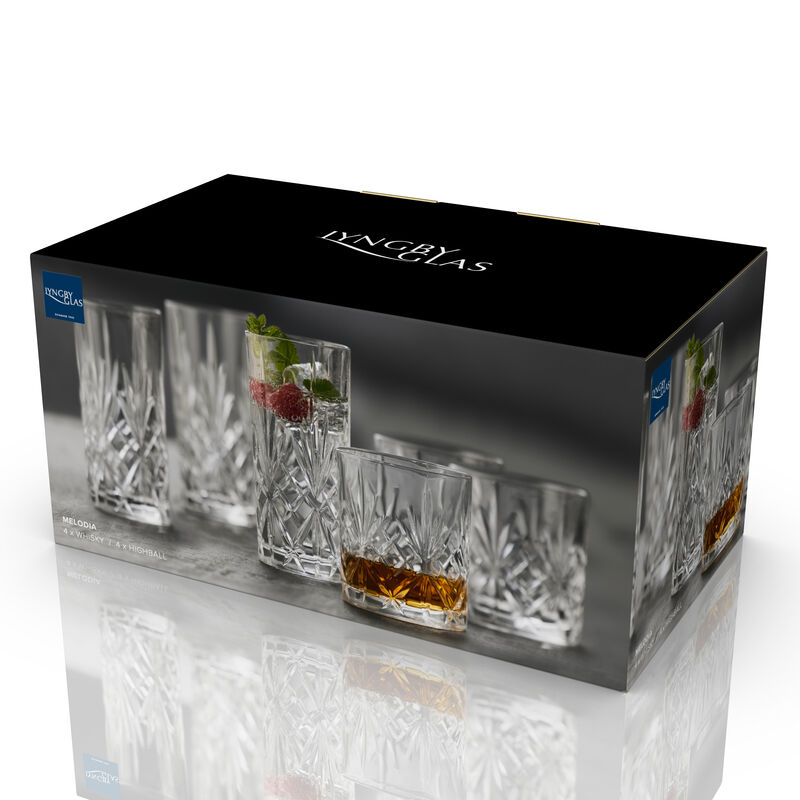 Melodia Whisky glass/Highball 8 parts
