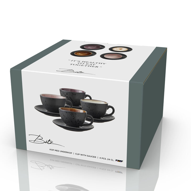 Gastro Tasse mit Untertasse 4 Stck.