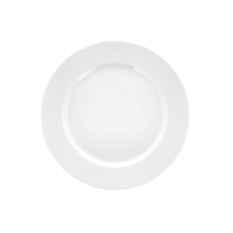 Eventail Tallerken, flat med fane