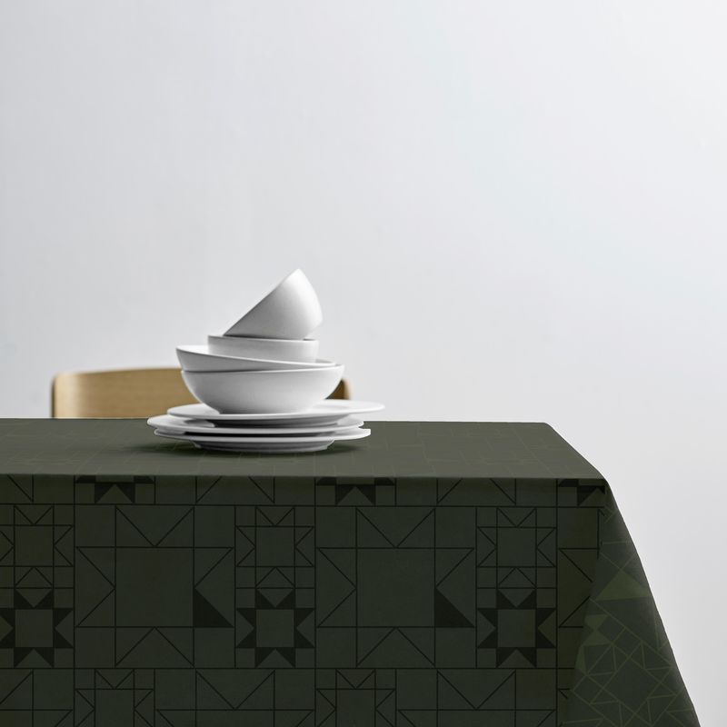 Star Damask Christmas tablecloth