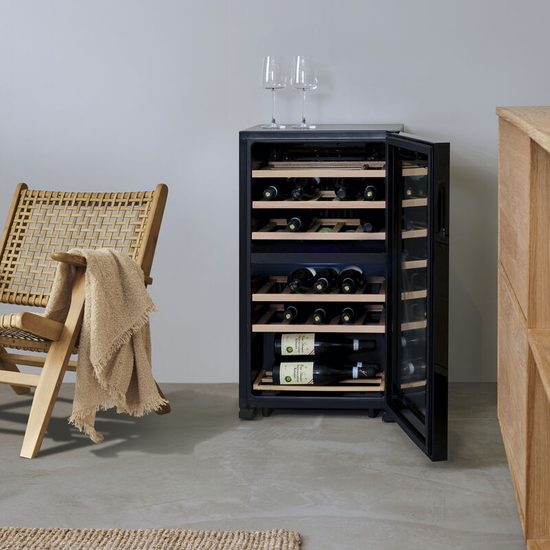 Vink&oslash;leskab med 2 zoner