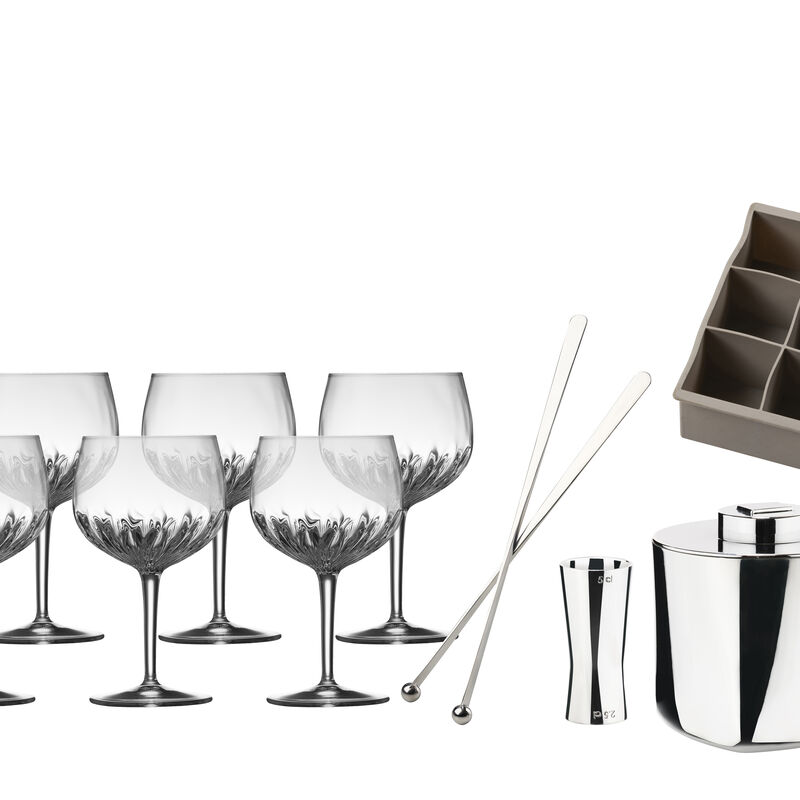 GAVE G&T-glas med v&aelig;rkt&oslash;jer