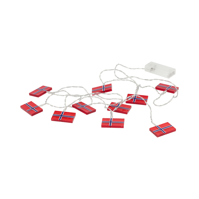 LED string lights Norweg flags