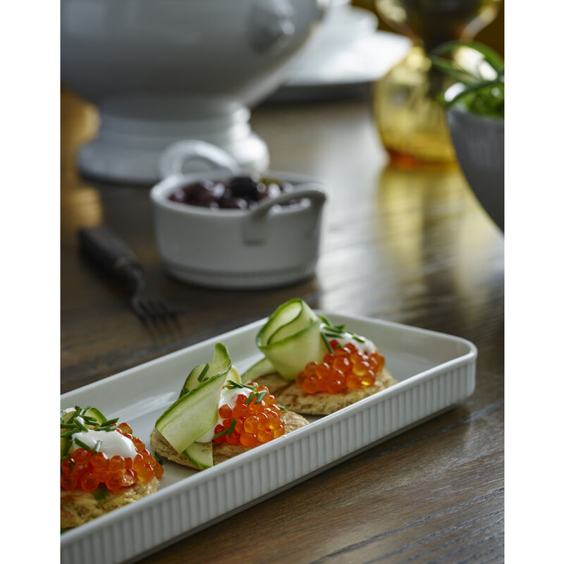 Plissé Fad rektangulært