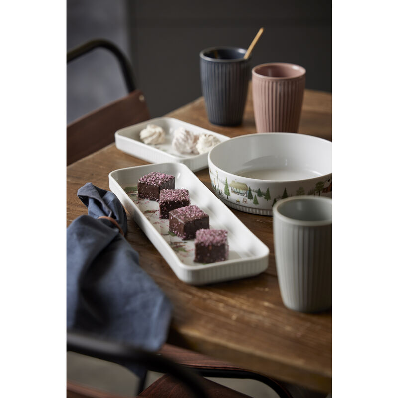 Vinter Plissé Fad rektangulært