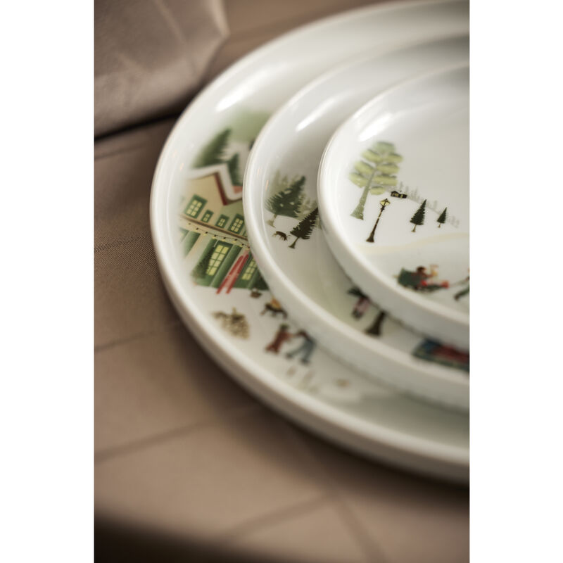 Vinter Toulouse Tallerken flad lige kant