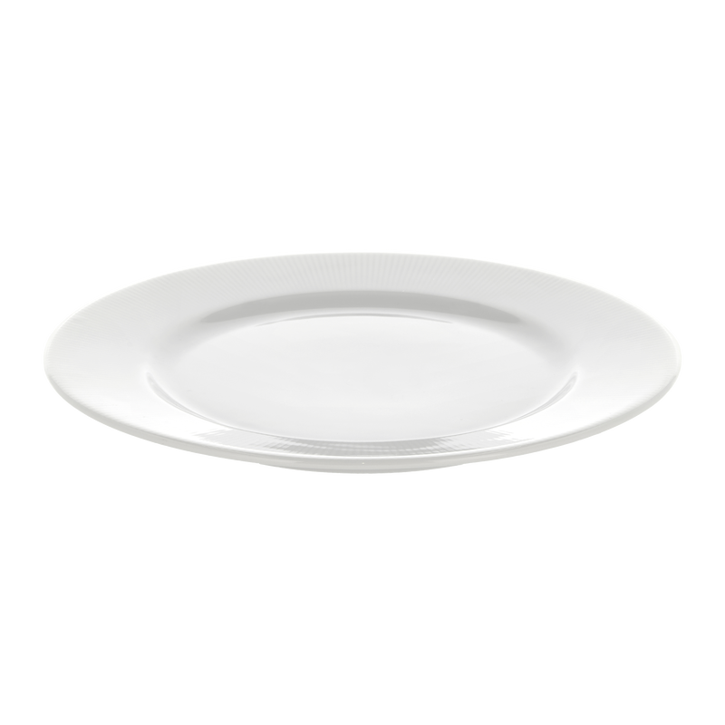 Eventail Tallerken, flat med fane