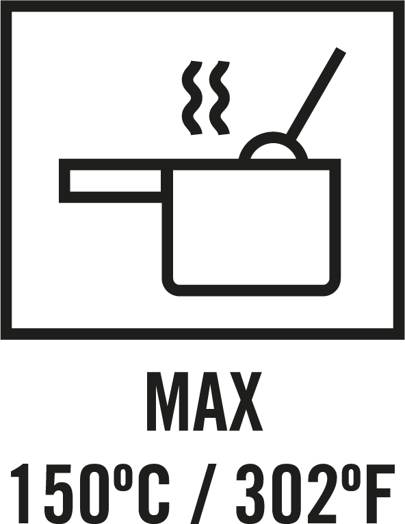 Max 150&deg; C / 302&deg; C i Max. 5 min.