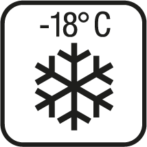 Egnet til fryser ned til -18C