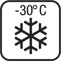 Egnet til fryser ned til -30C