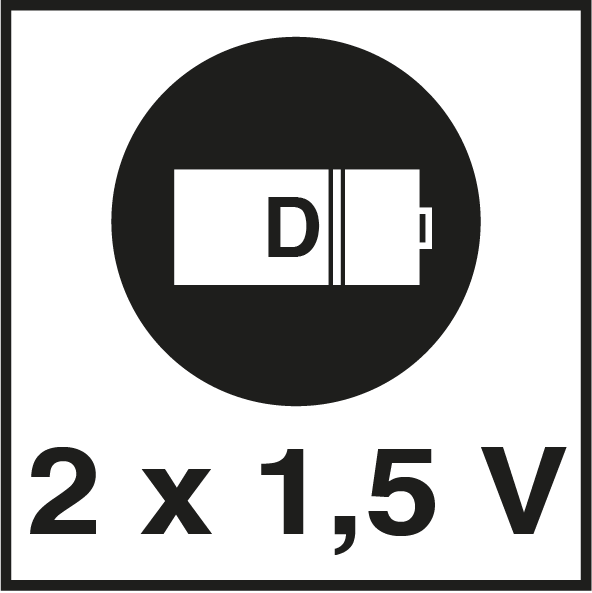 Bruker 2 x D batterier