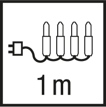 Totalledningslængde: 1 m