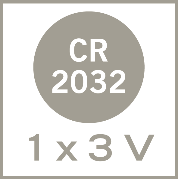 Bruker 1x3V CR2032 battery