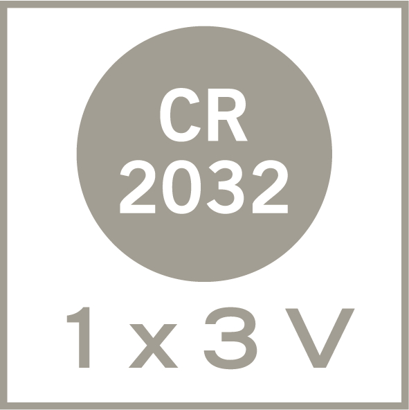 Använder 1x3V CR2032 batteri